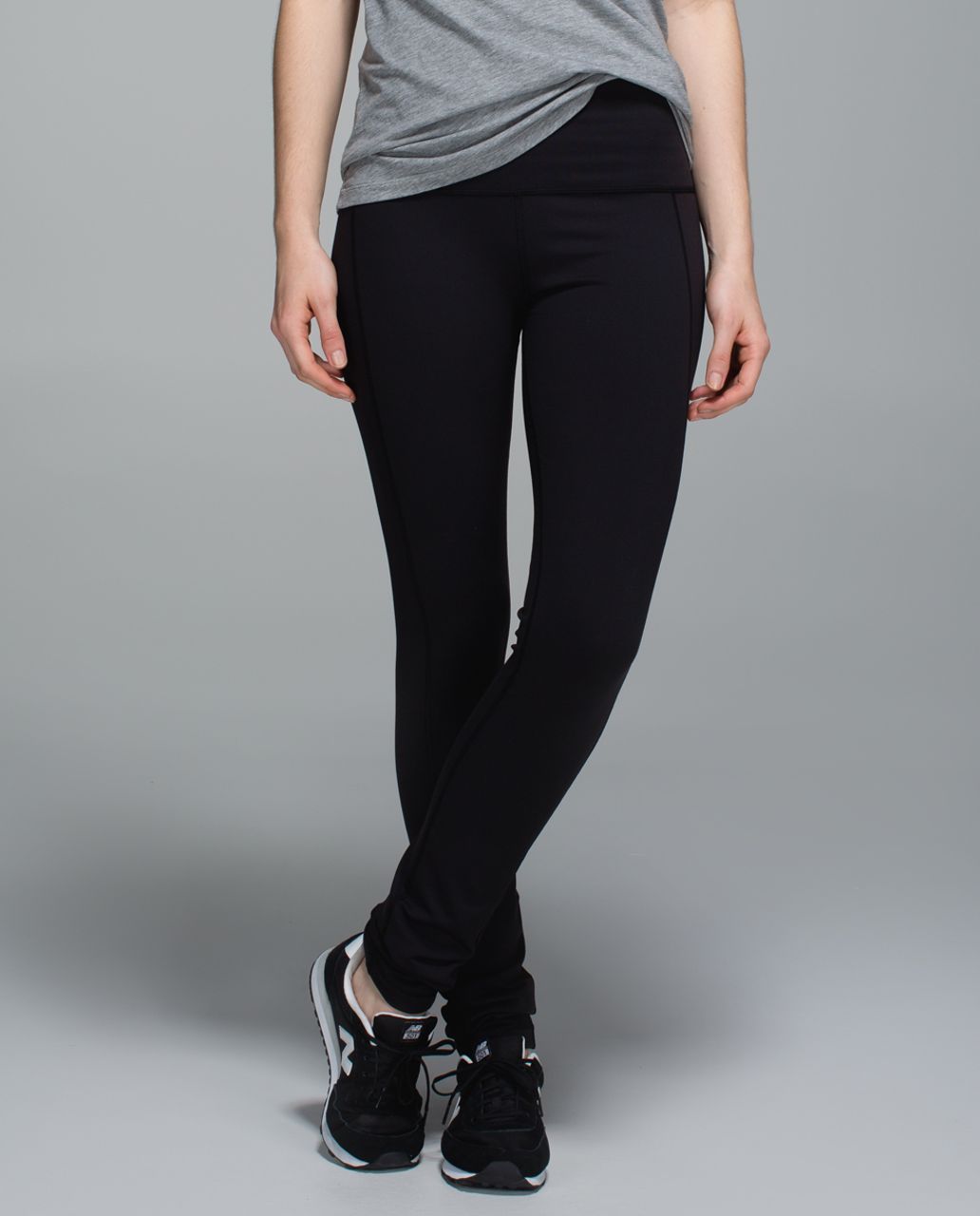 Lululemon Skinny Groove Pant II *Full-On Luon (Roll Down) - Black - lulu  fanatics