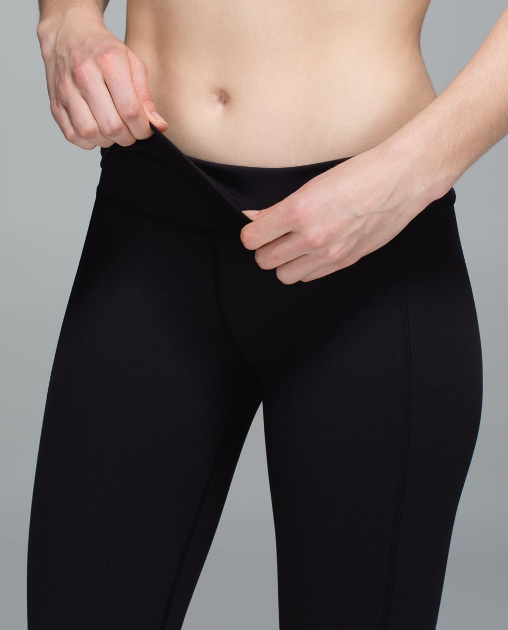 Lululemon Skinny Groove Pant II *Full-On Luon (Roll Down) - Black