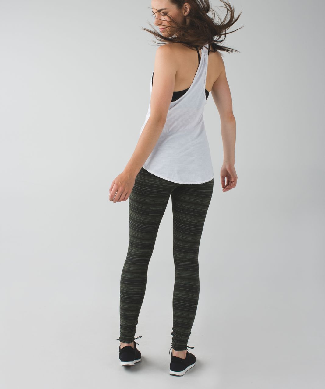 Lululemon Wunder Under Pant III - Coco Pique Black White - lulu fanatics