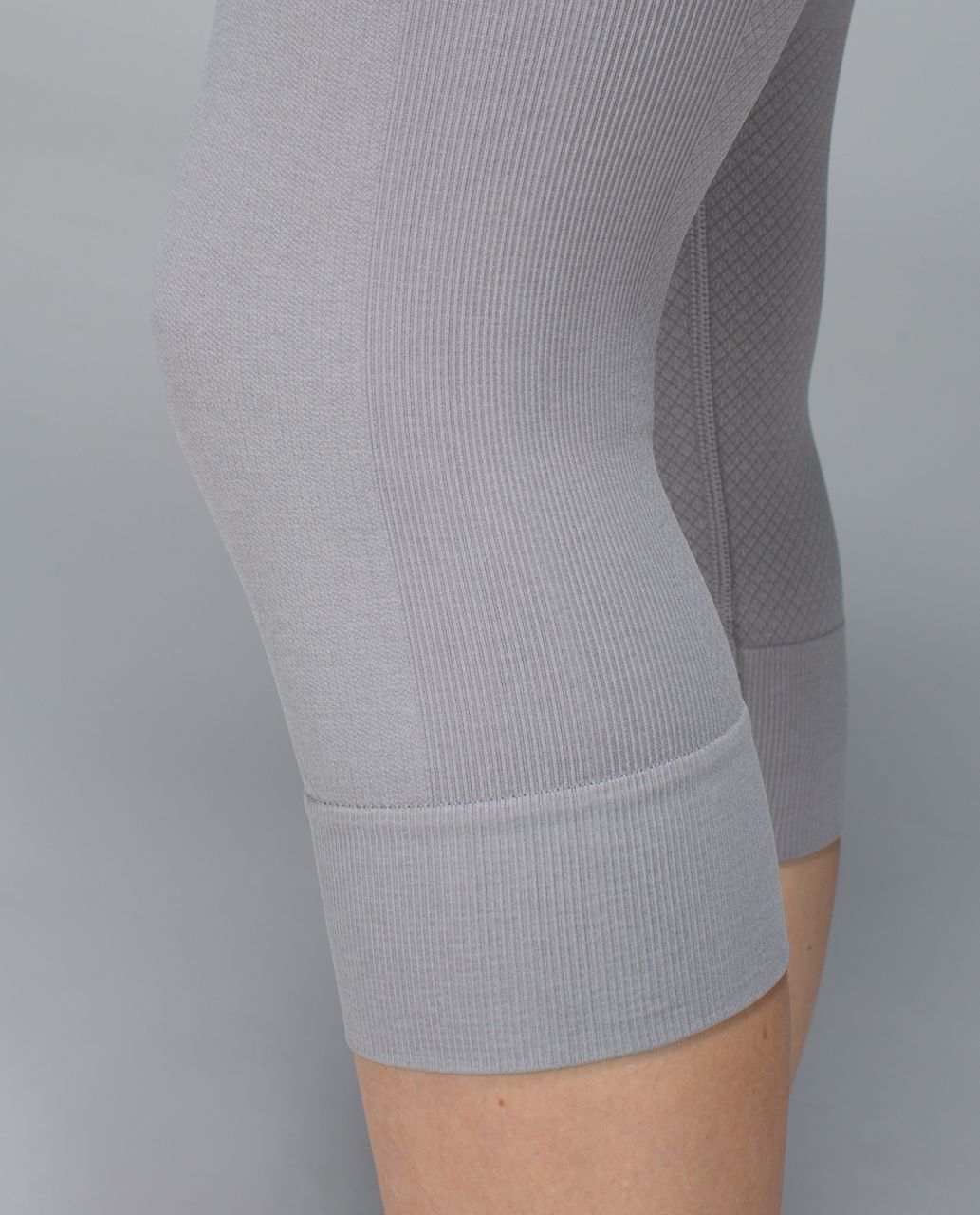 Lululemon Seamlessly Street Crop - Heathered Medium Grey - lulu fanatics