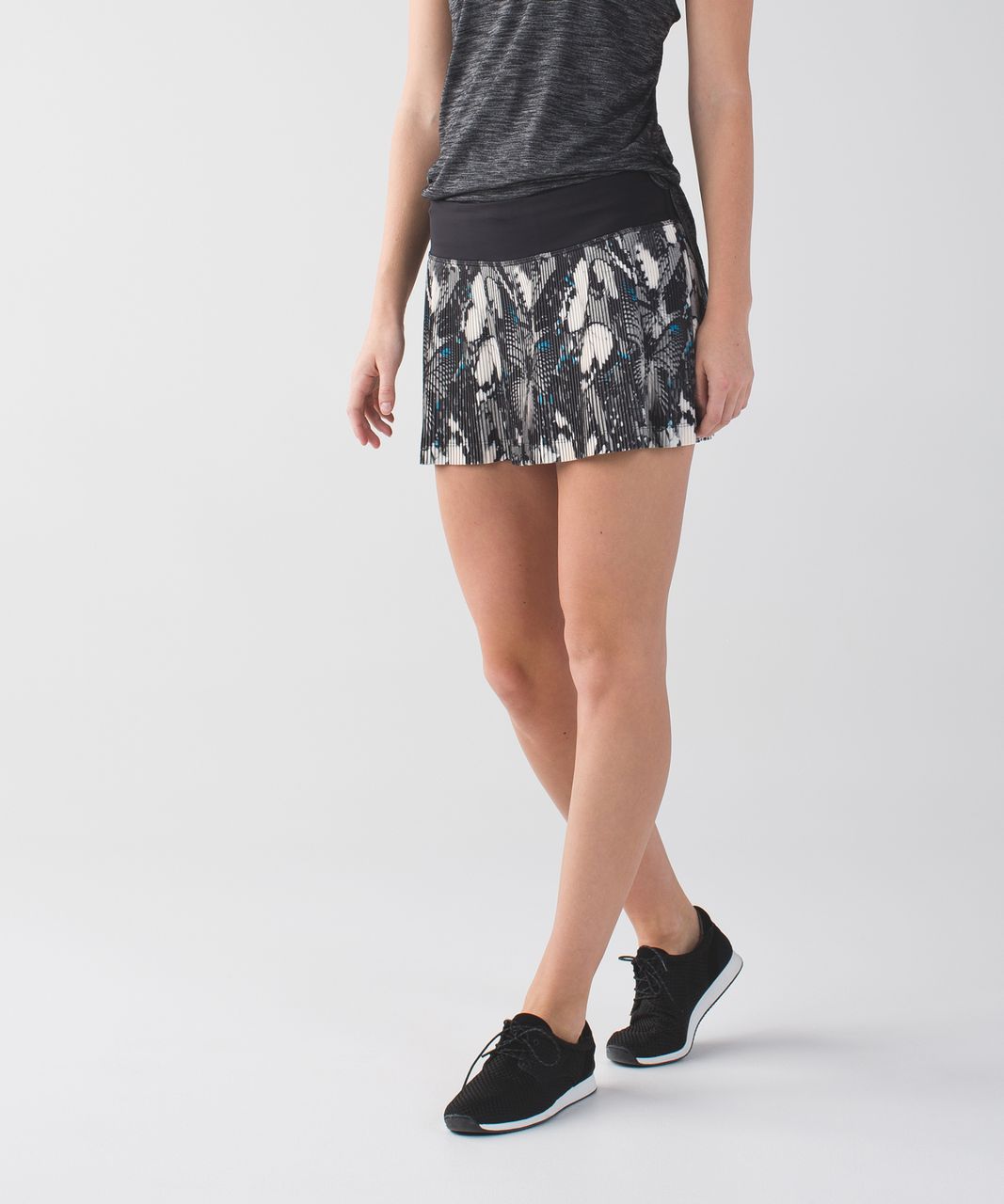 Lululemon Pleat To Street Skirt III - Exploded So Fly Butterfly Angel Wing  Black / Black - lulu fanatics