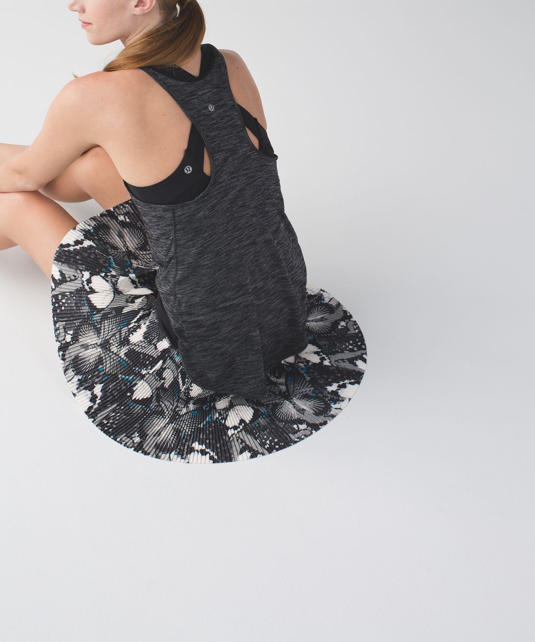 Lululemon Pleat To Street Skirt III - Exploded So Fly Butterfly Angel Wing Black / Black