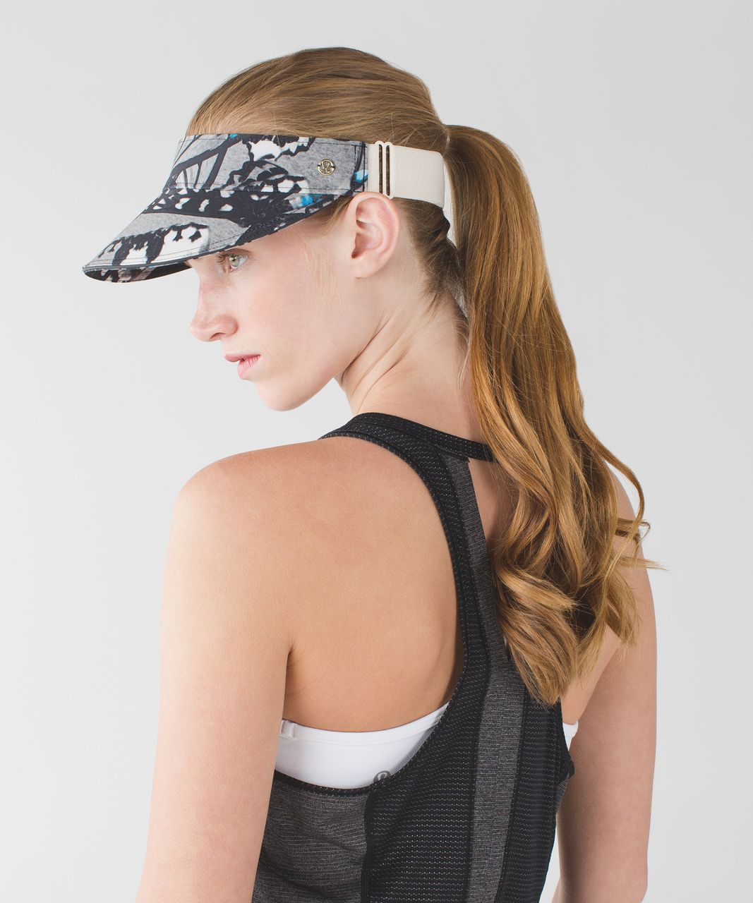 Lululemon Fast Paced Run Visor - Exploded So Fly Butterfly Angel Wing Black