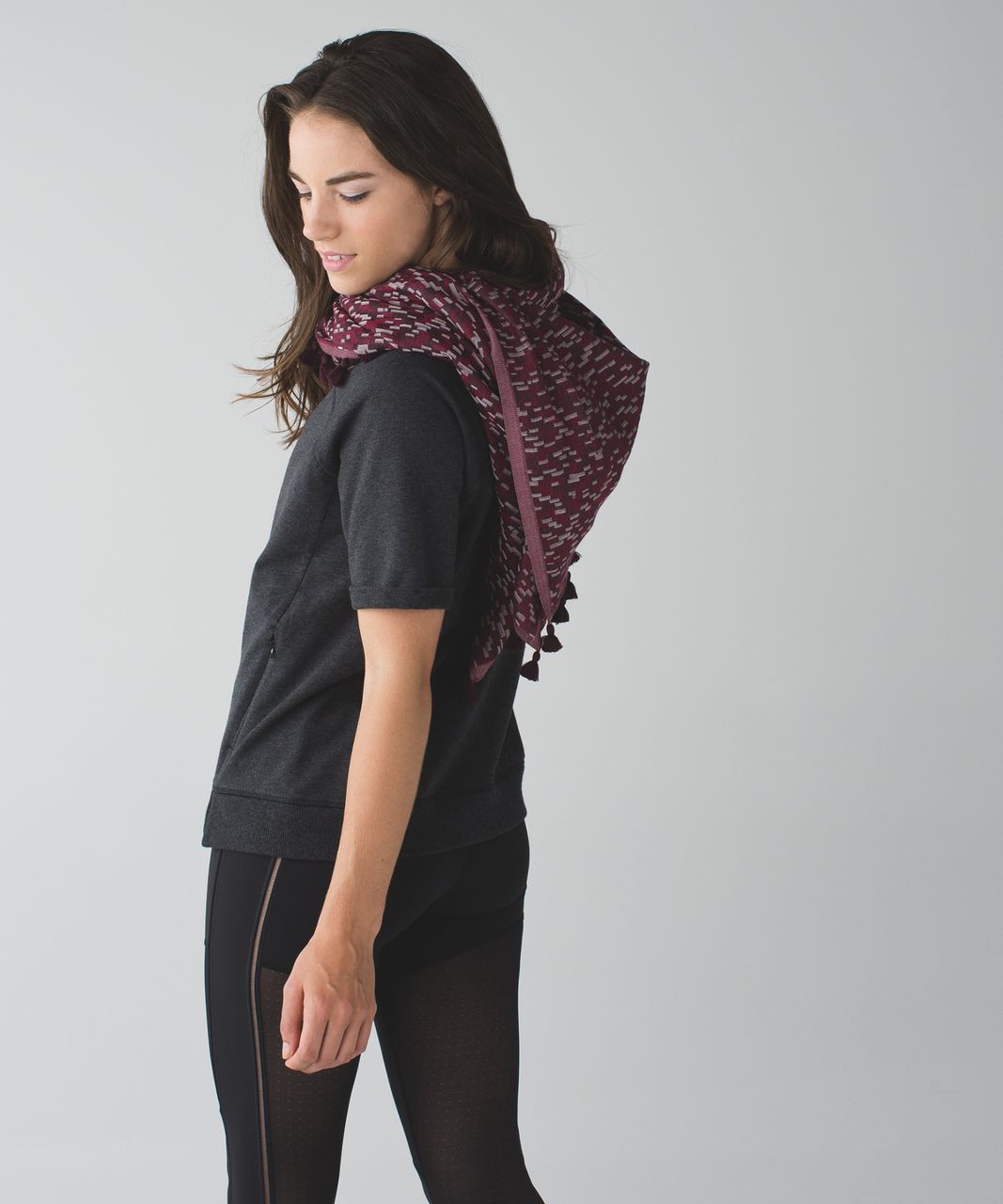 Lululemon Sun To Moon Scarf - Angel Wing / Cranberry / Bordeaux Drama