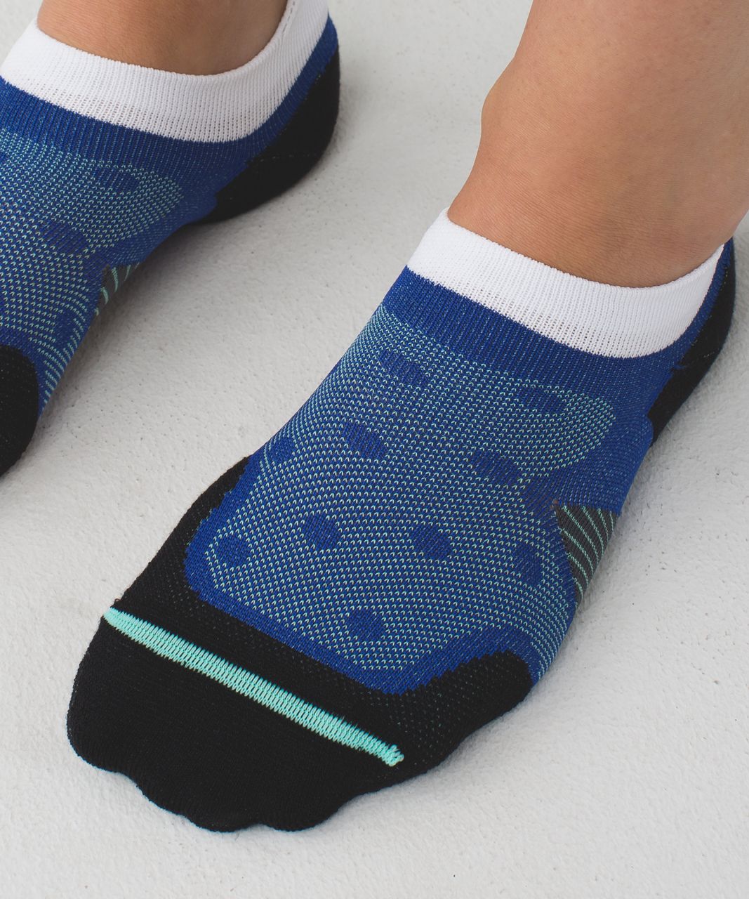 Lululemon Speed Sock *Silver - Sapphire Blue / Black / Menthol