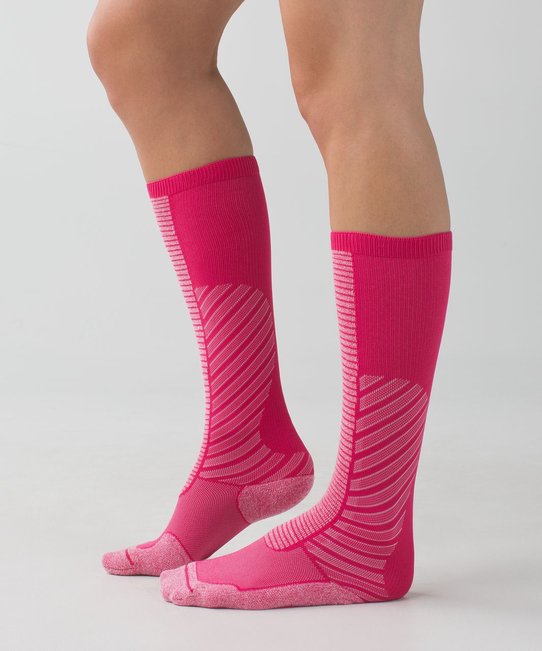 Lululemon Training Tough Sock - Bon Bon / White