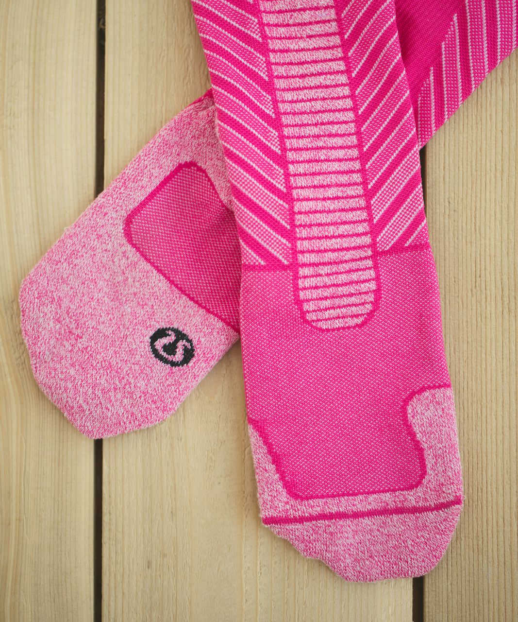 Lululemon Training Tough Sock - Bon Bon / White