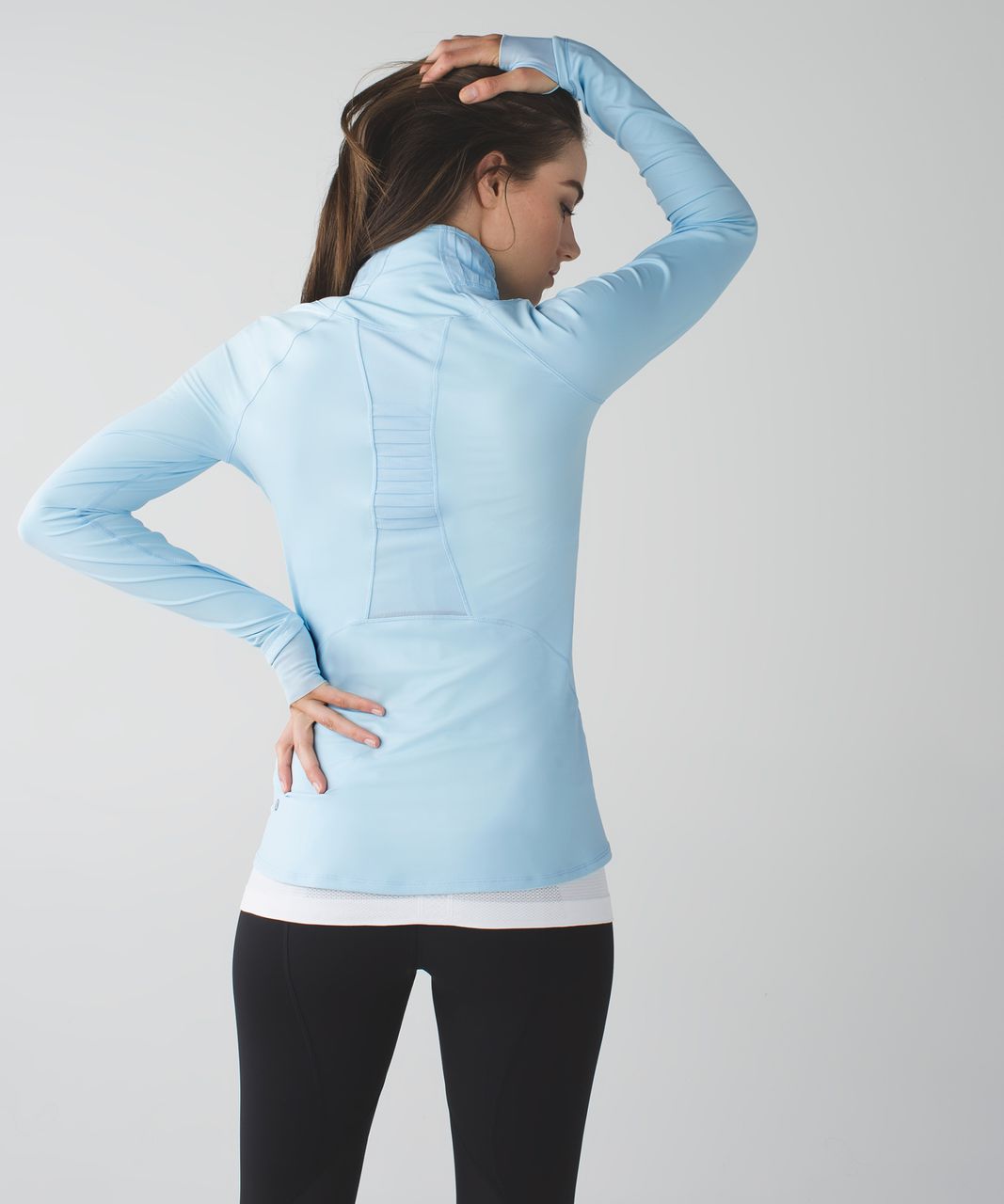 Lululemon Go The Distance 1/2 Zip - Caspian Blue