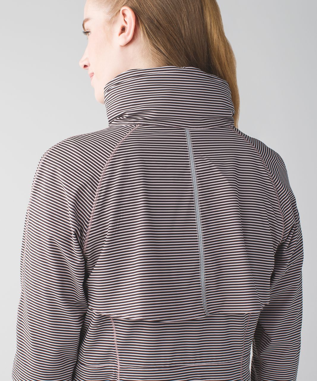 Lululemon Go The Distance Jacket - Mini Pop Stripe Printed Mink Berry Black