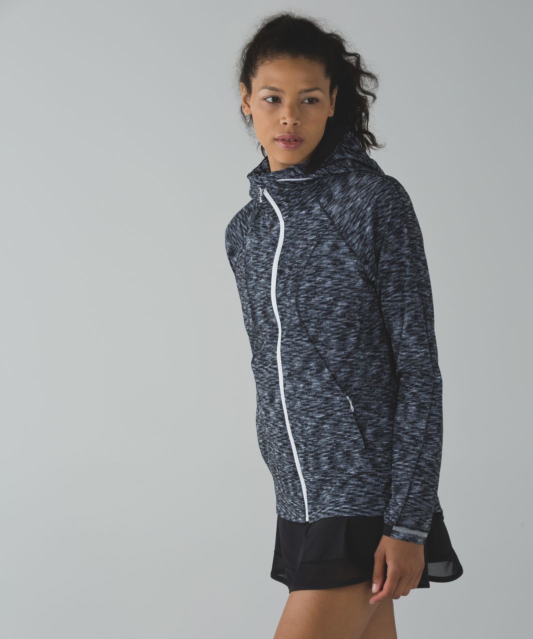 Lululemon Go The Distance Jacket - Dramatic Static White Black