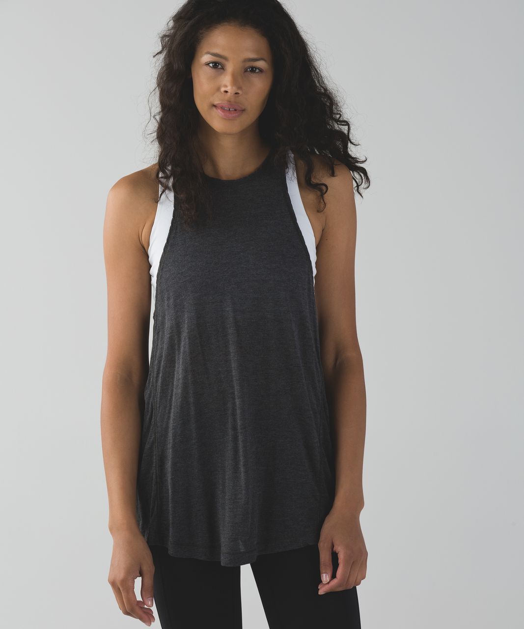 Lululemon Beyond Boundaries Tank - Heathered Mod Black