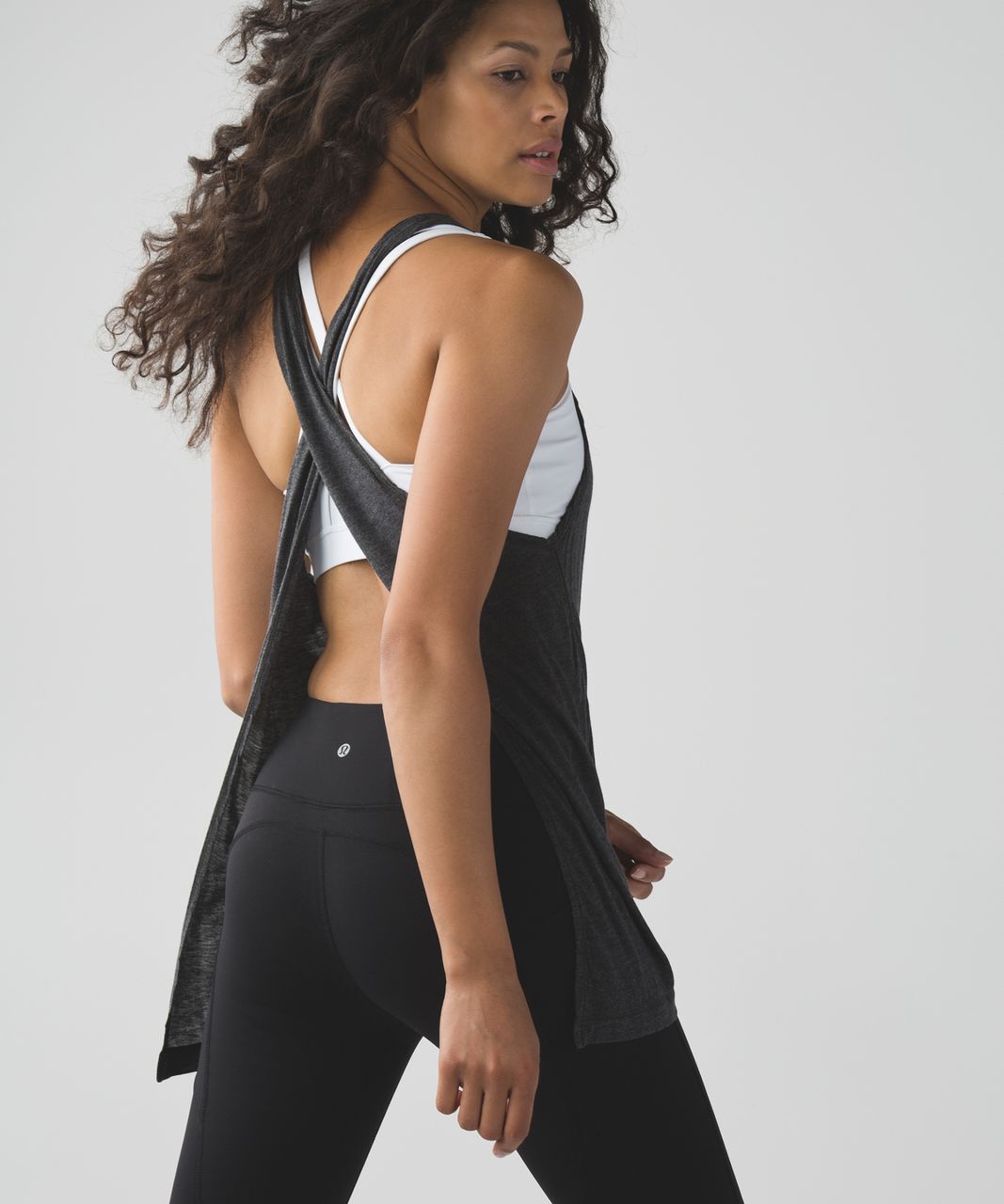 Lululemon Beyond Boundaries Tank - Heathered Mod Black