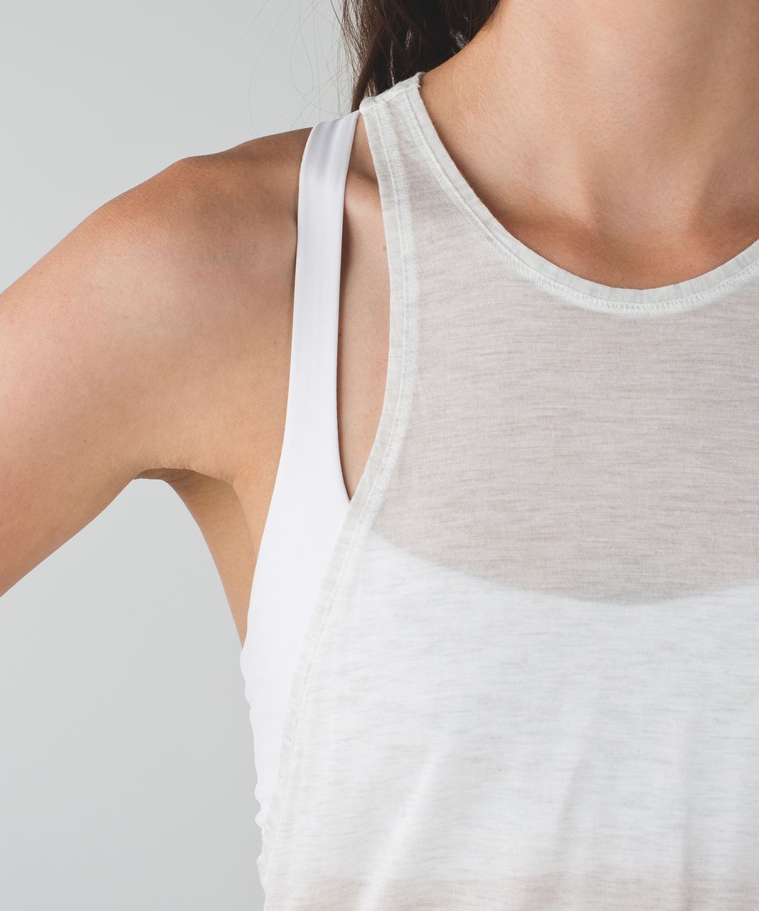 Lululemon Beyond Boundaries Tank - Heathered Mod White