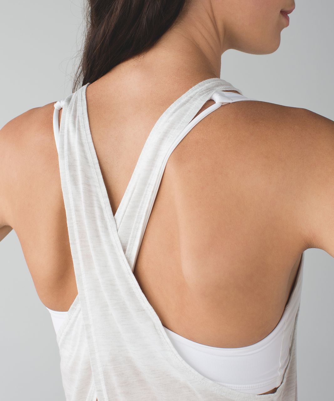 Lululemon Beyond Boundaries Tank - Heathered Mod White