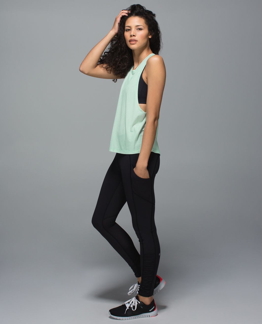 Lululemon Cardio Squad Tank - Heathered Sea Mist