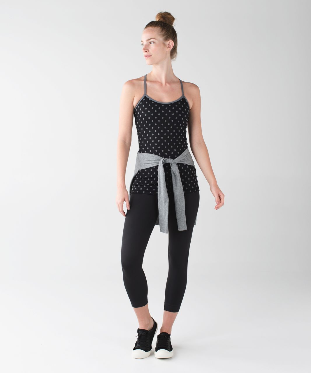 Lululemon Power Y Tank *Luon - Ghost Dot Black Slate