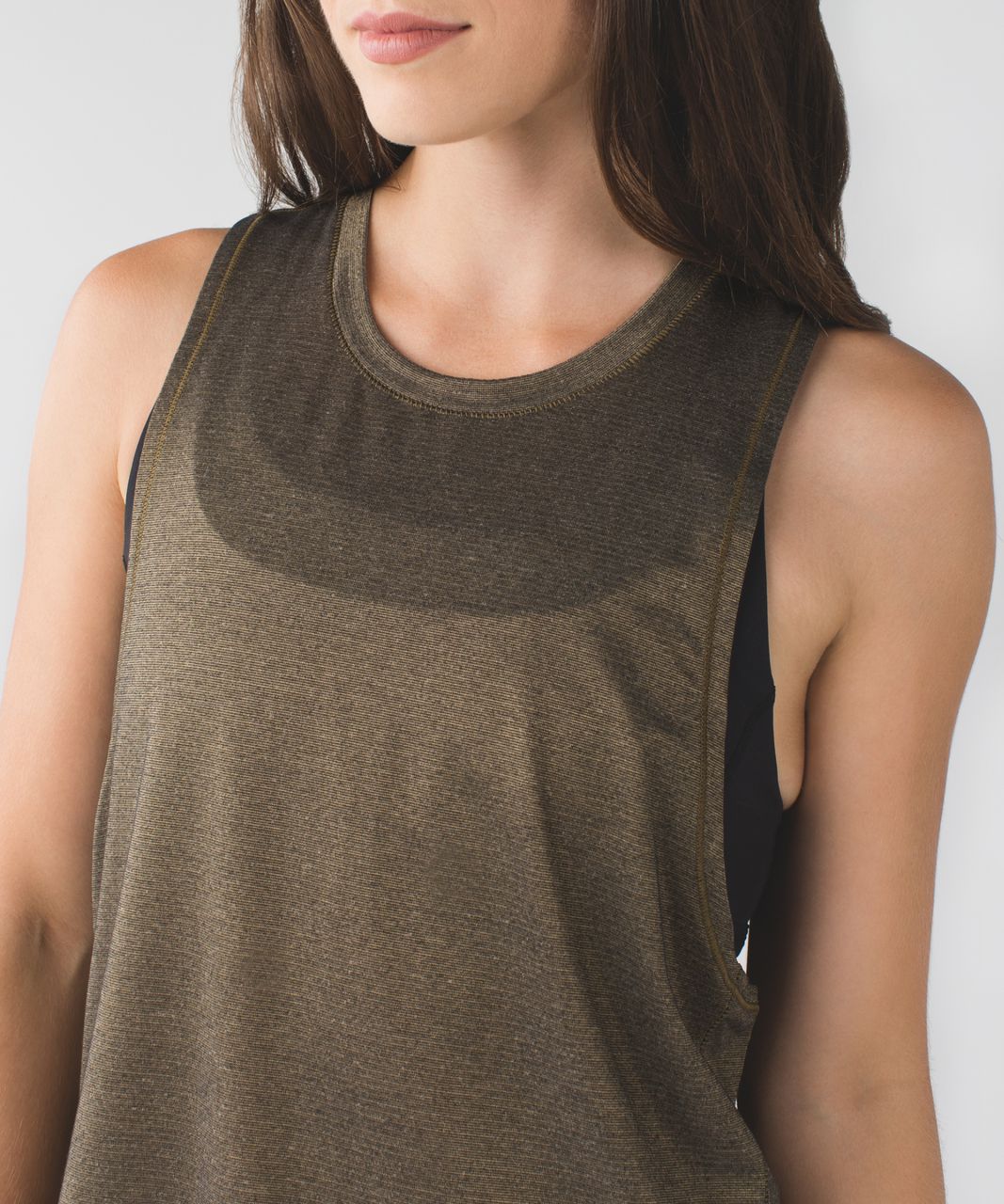 Lululemon Cardio Squad Tank - Heathered Black / Gold