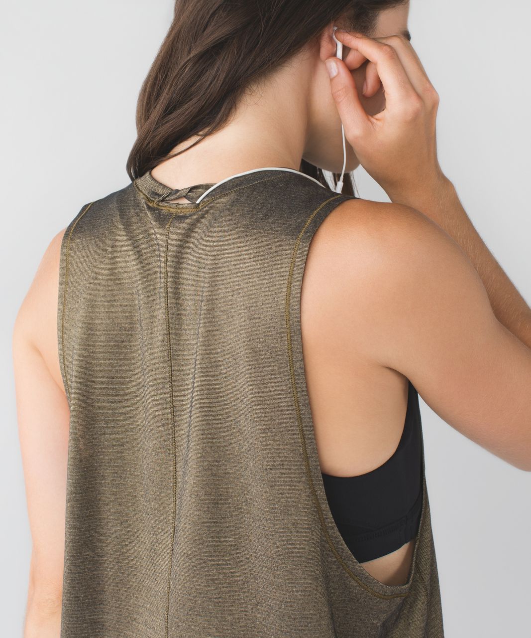 Lululemon Cardio Squad Tank - Heathered Black / Gold - lulu fanatics