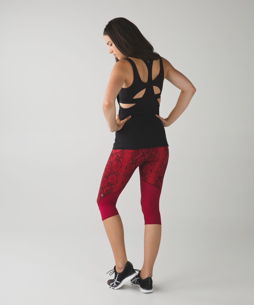 lululemon red snake print leggings