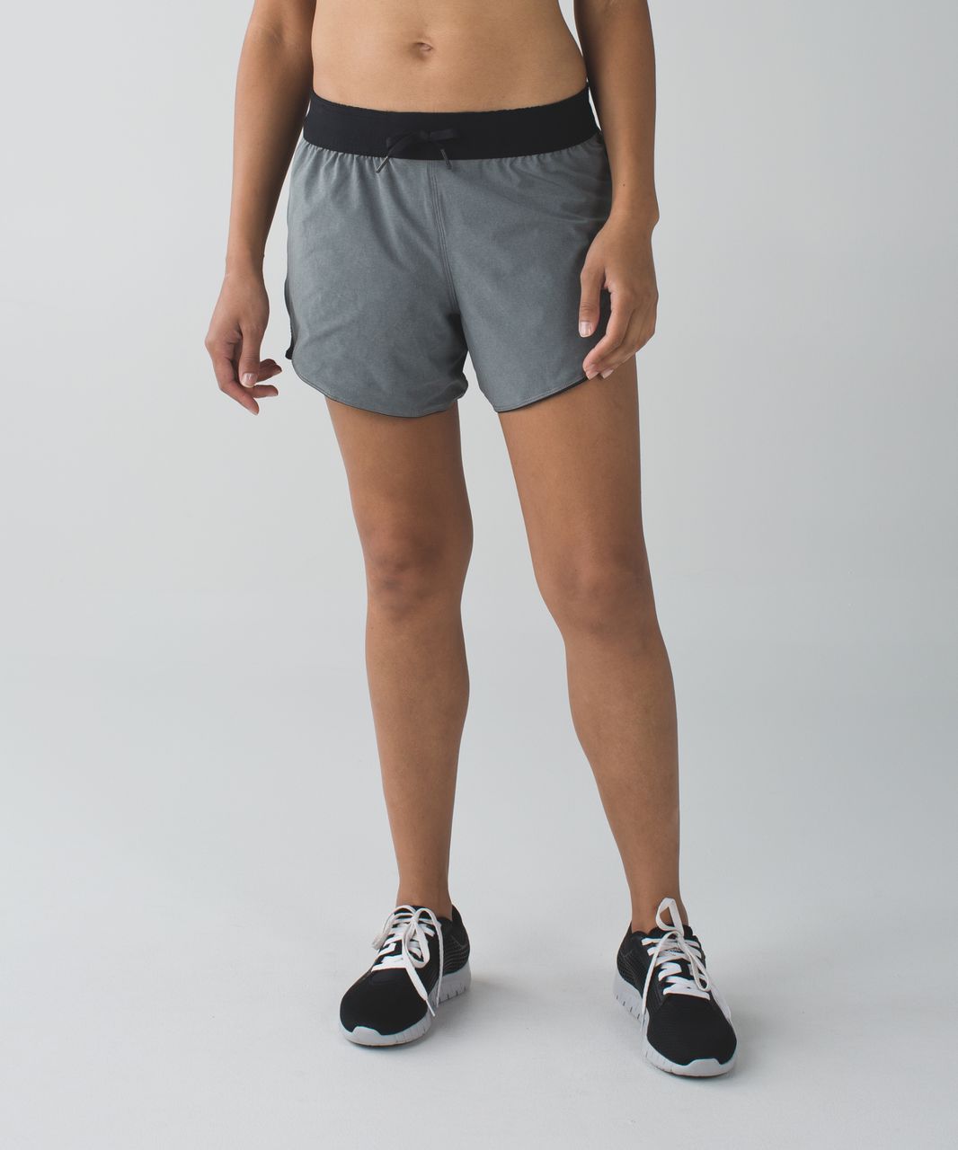 Lululemon Go The Distance Short - Black / Heathered Slate