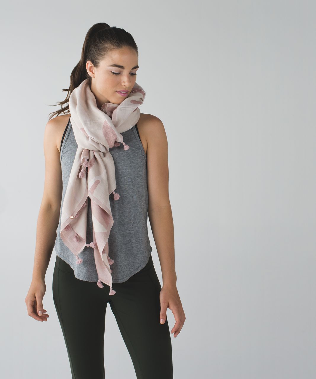 Lululemon Sun To Moon Scarf - Angel Wing / White Tan / Chalky Rose