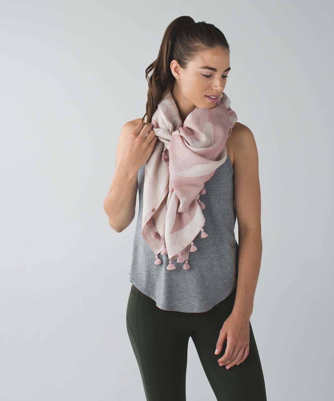 Lululemon Sun To Moon Scarf - Angel Wing / White Tan / Chalky Rose