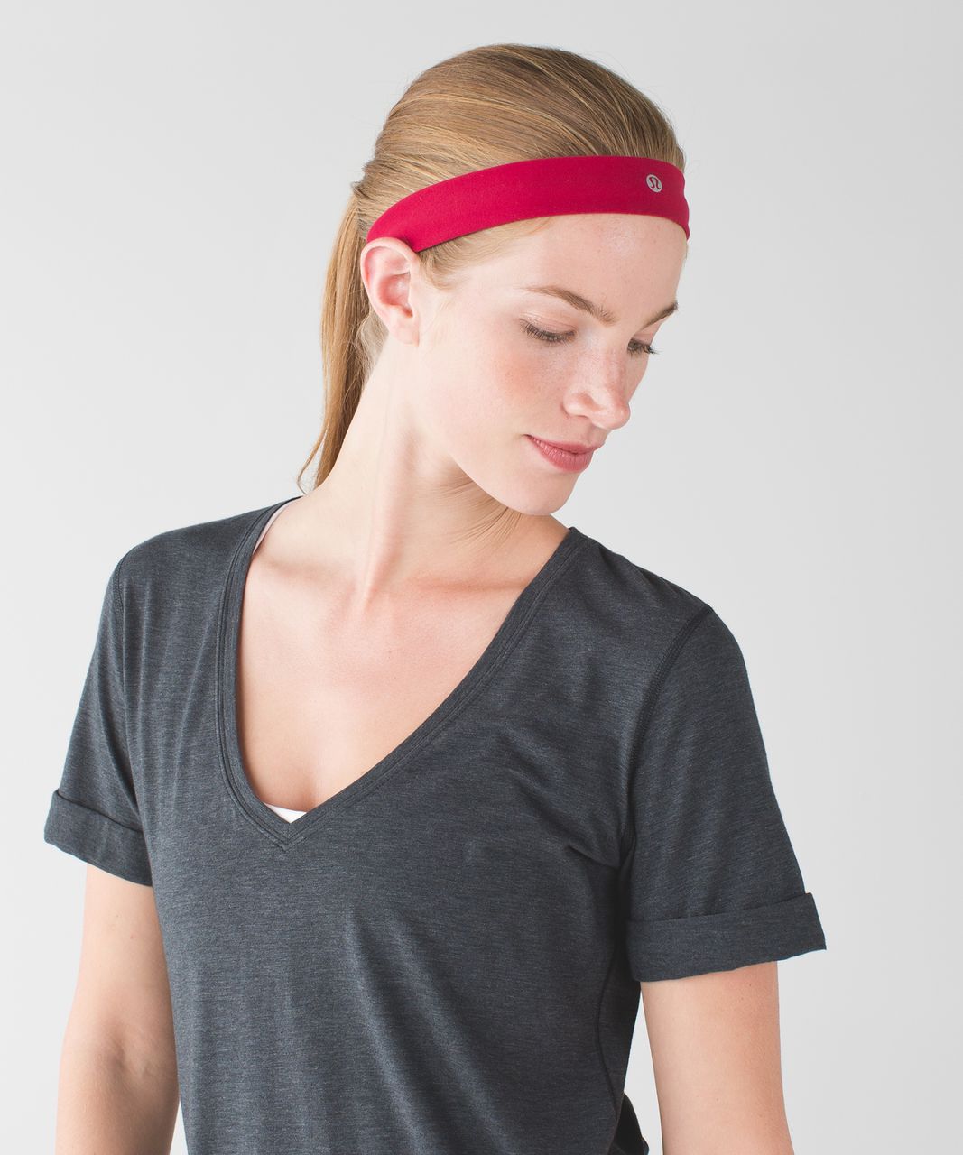 Lululemon Skinny Fly Away Tamer Headband - Cranberry