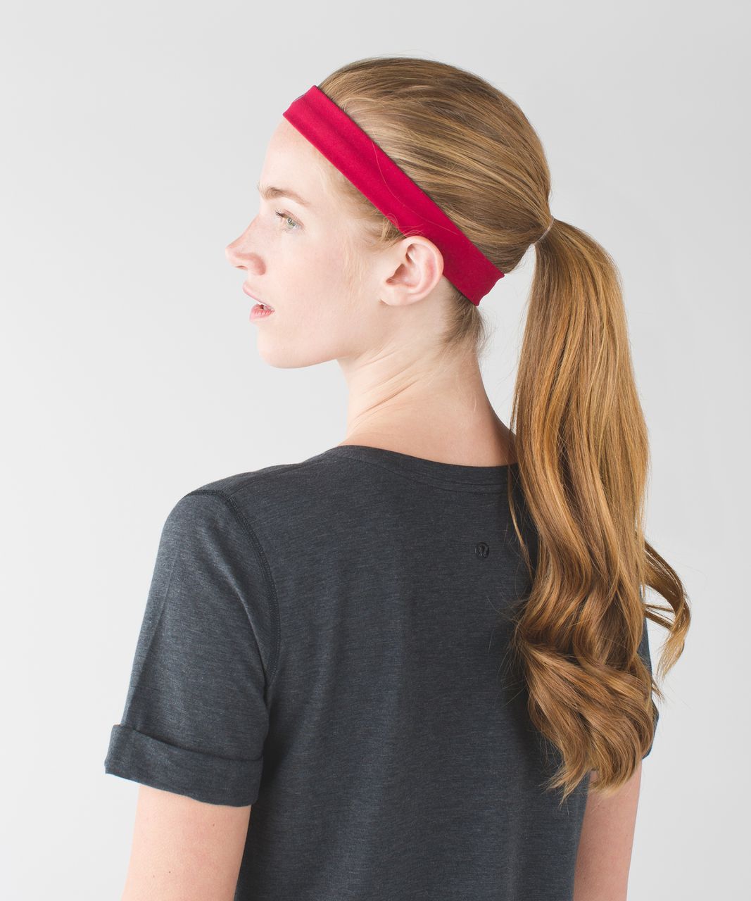 Lululemon Skinny Fly Away Tamer Headband - Cranberry