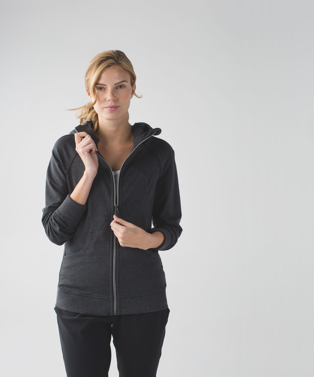 Lululemon Scuba Oversized Half-Zip Hoodie - Heathered Speckled Black - lulu  fanatics