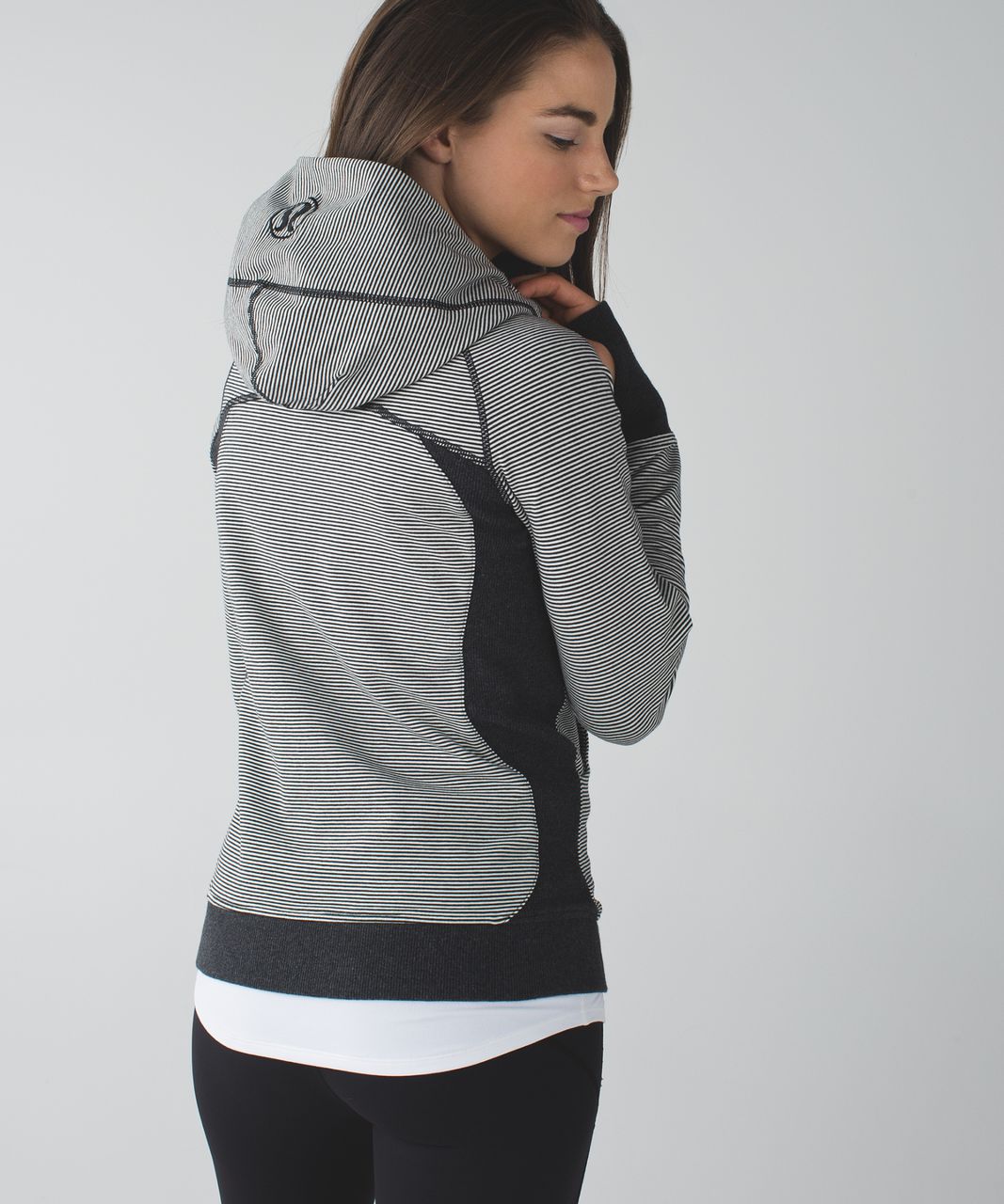 LULULEMON Scuba Hoodie Pullover Womens Washed Black French Stretch Terry  Size: 4