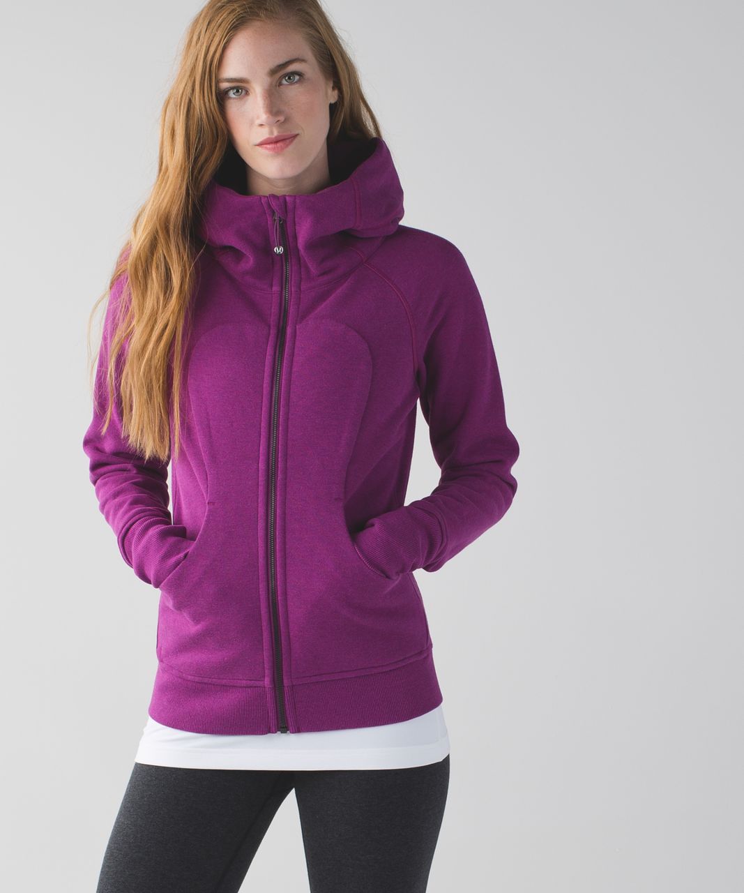 NWT Lululemon Scuba Hoodie III Heathered Marled Black Grape Blue Jacket -  Size 2