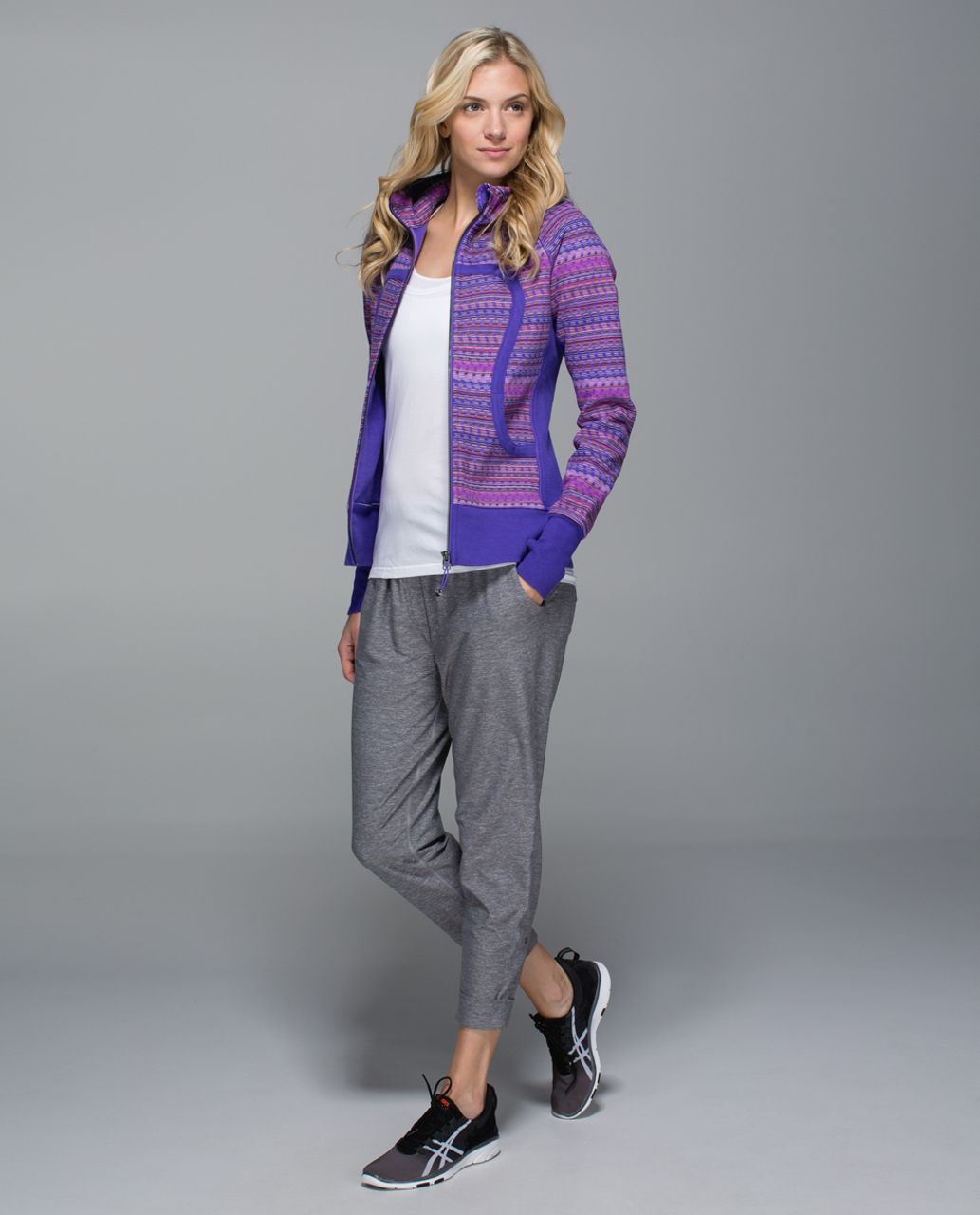 Lululemon Scuba Hoodie II - Space Dye Twist Printed Iris Flower Grapefruit / Iris Flower / Iris Flower