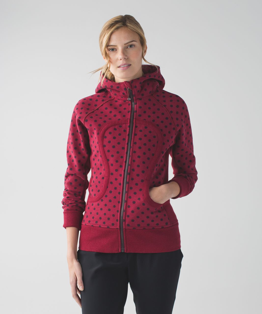 Lululemon Scuba Hoodie II - Ghost Dot Heathered Cranberry Bordeaux Drama / Cranberry / Heathered Cranberry