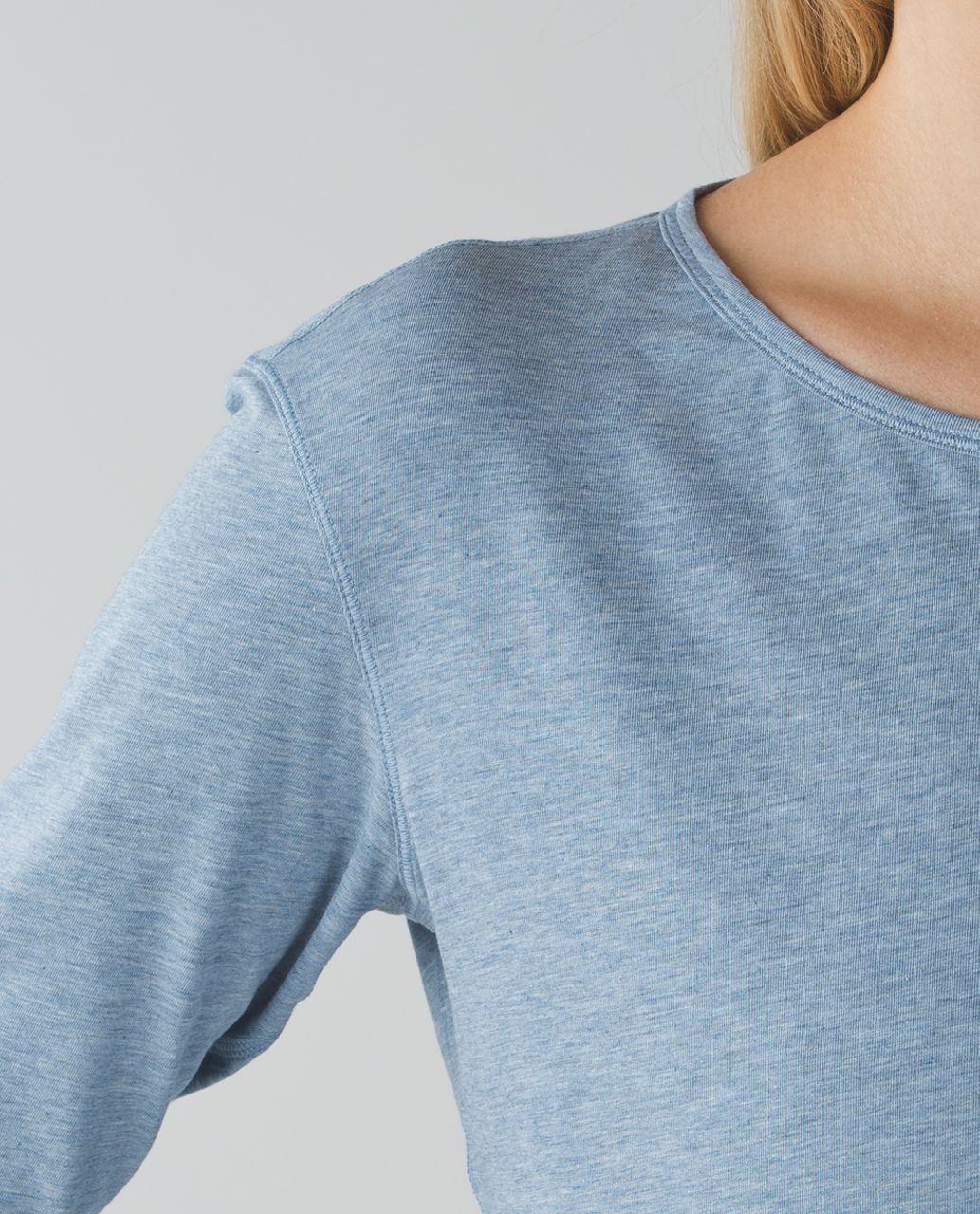 Lululemon Superb Long Sleeve Tee - Heathered Blue Denim