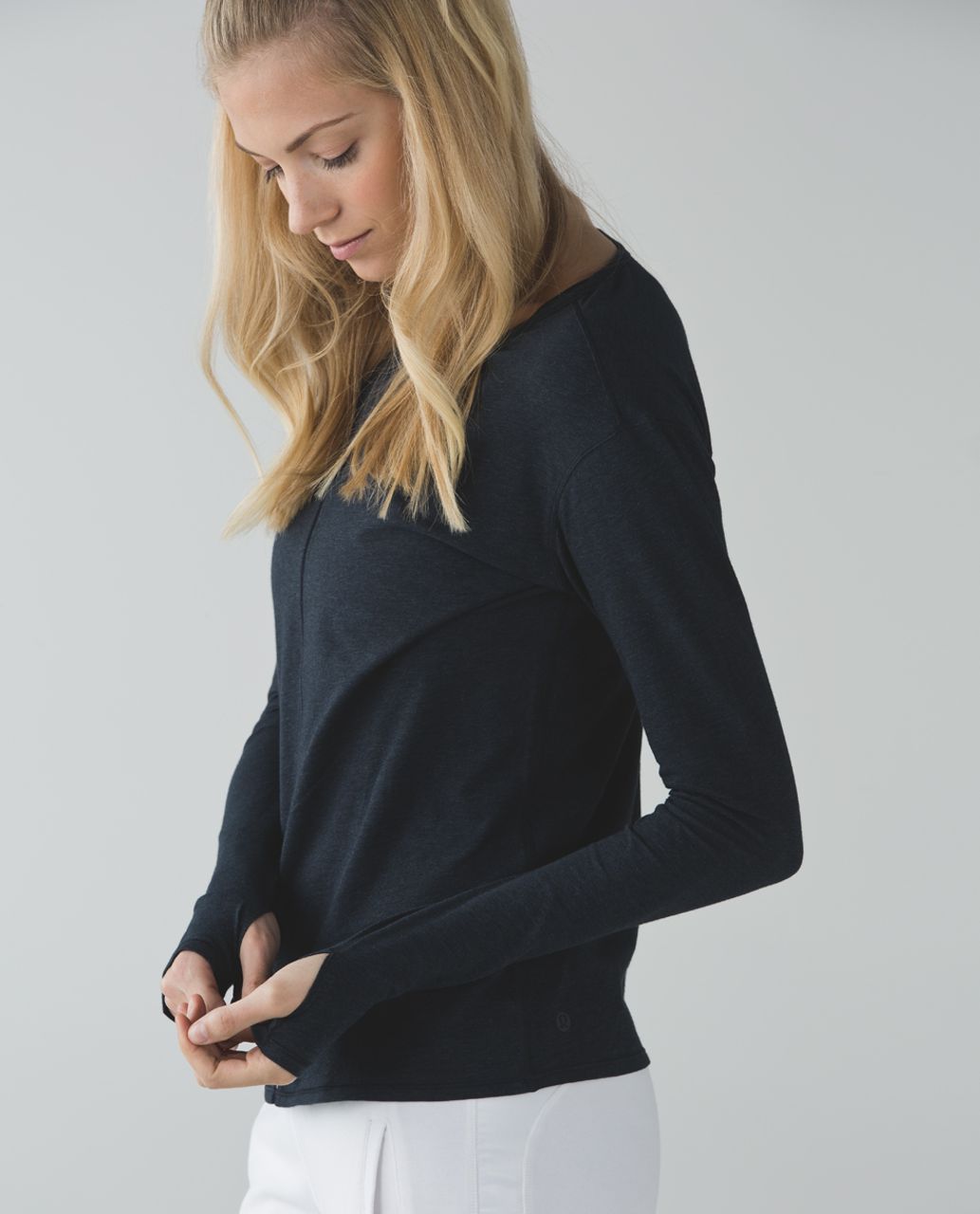 Lululemon Superb Long Sleeve Tee - Heathered Naval Blue