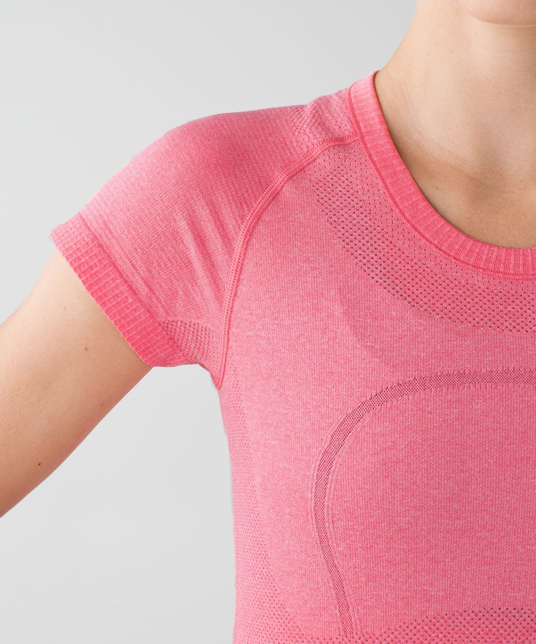 Lululemon Swiftly Tech Short Sleeve Crew - Heathered Pink Lemonade