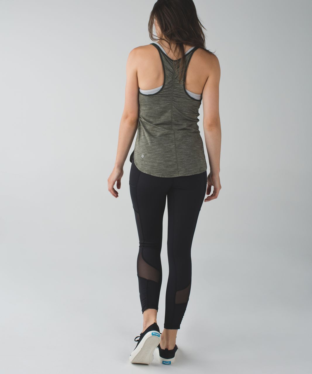 Lululemon What The Sport Singlet II - Heathered Fatigue Green