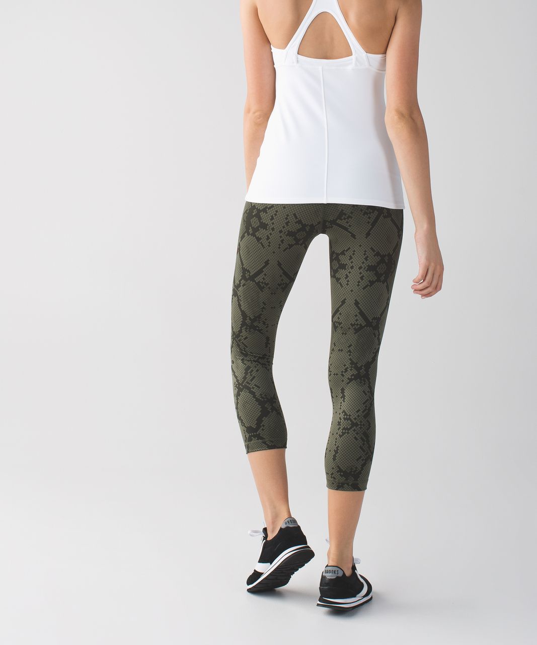 Lululemon Wunder Under Crop III *Full-On Luon - Ziggy Snake Fatigue Green Gator Green