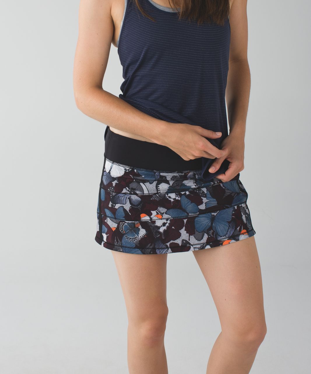 Lululemon Pace Rival Skirt II (Regular) *4-way Stretch - Biggie So Fly Butterfly Pizzaz Multi / Black / Pizzaz