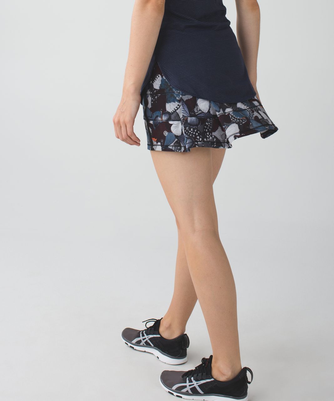 Lululemon Pace Rival Skirt II (Regular) *4-way Stretch - Biggie So Fly Butterfly Pizzaz Multi / Black / Pizzaz