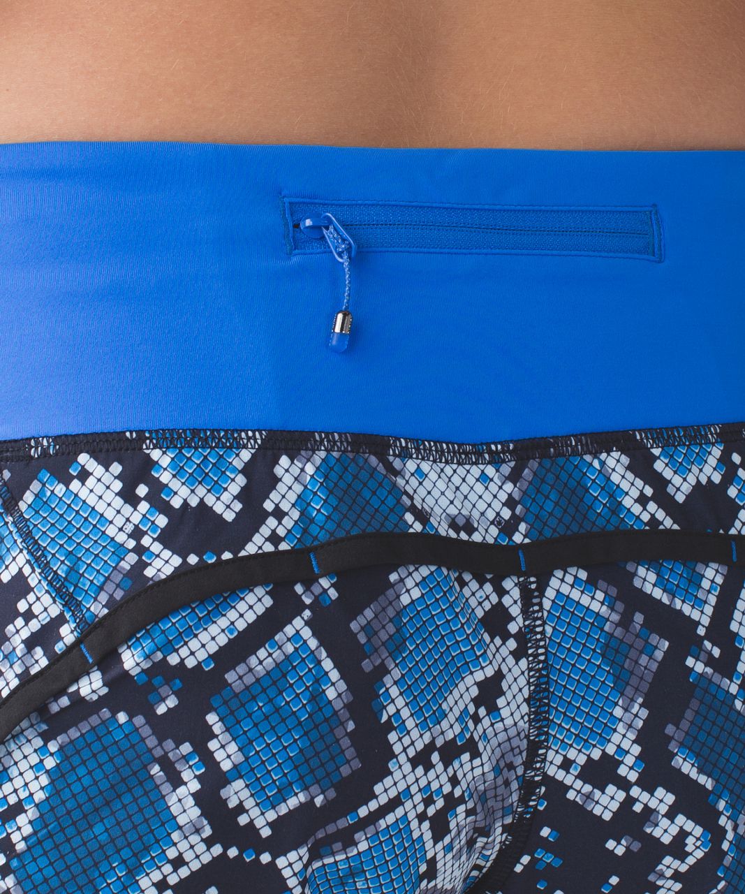 Lululemon Run Times Short *4-way Stretch - Mini Ziggy Snake Caspian Blue Pipe Dream Blue / Pipe Dream Blue