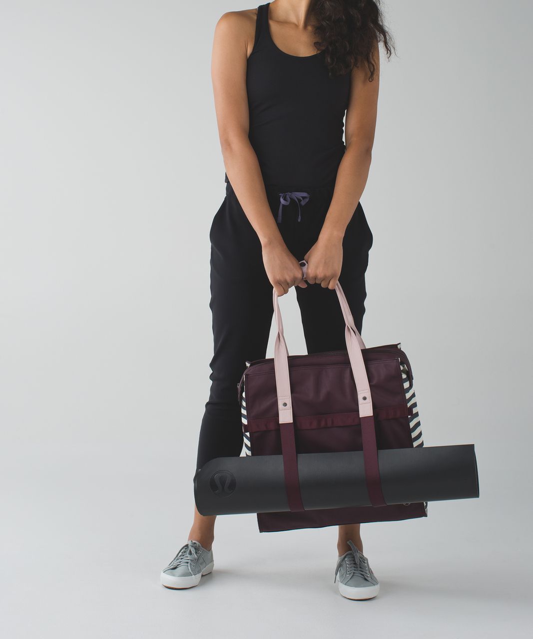 Lululemon Follow Your Bliss Bag - Bordeaux Drama / Apex Stripe Printed Angel Wing Dark Slate / Mink Berry