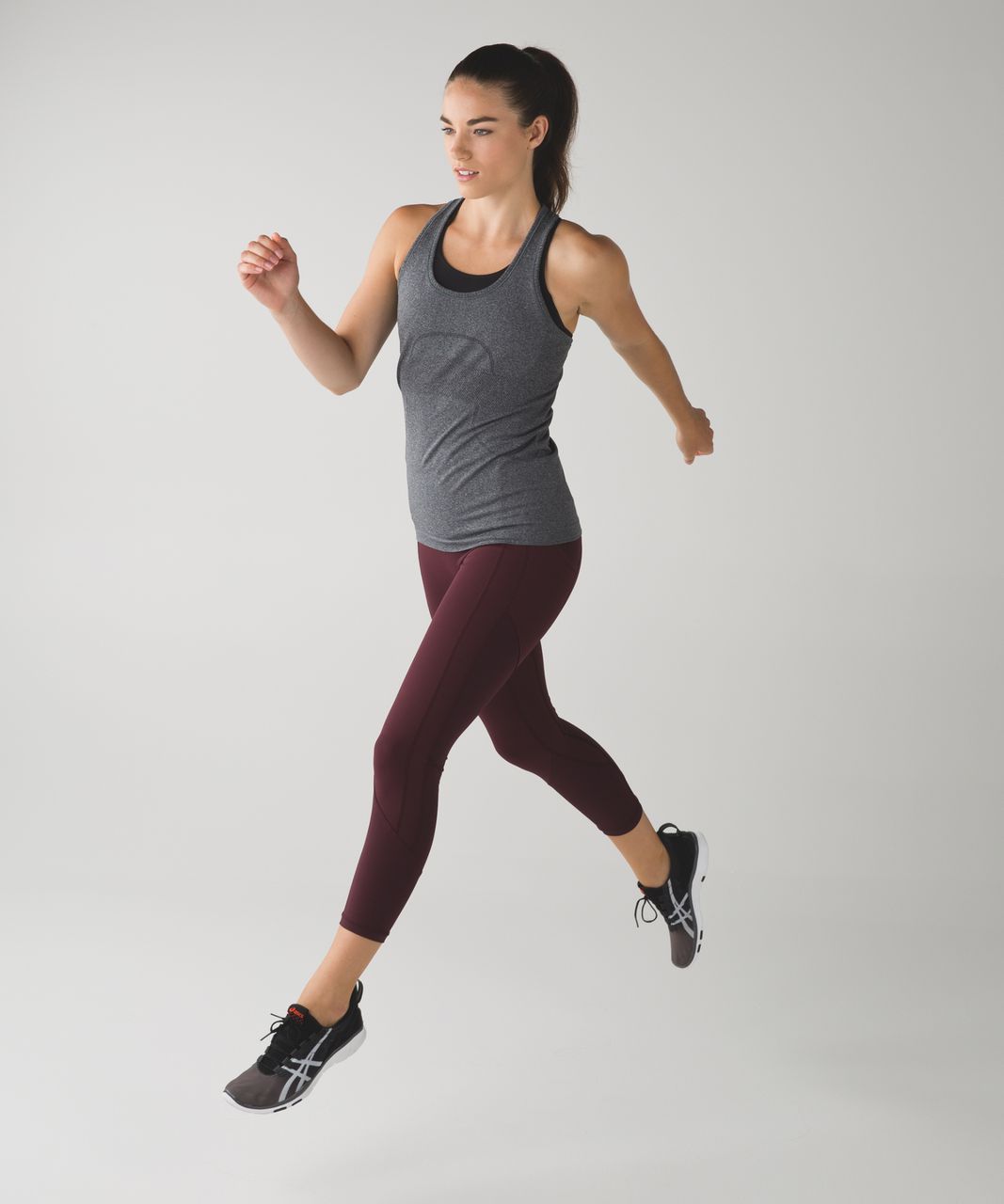 Lululemon All The Right Places Crop - Bordeaux Drama / Black