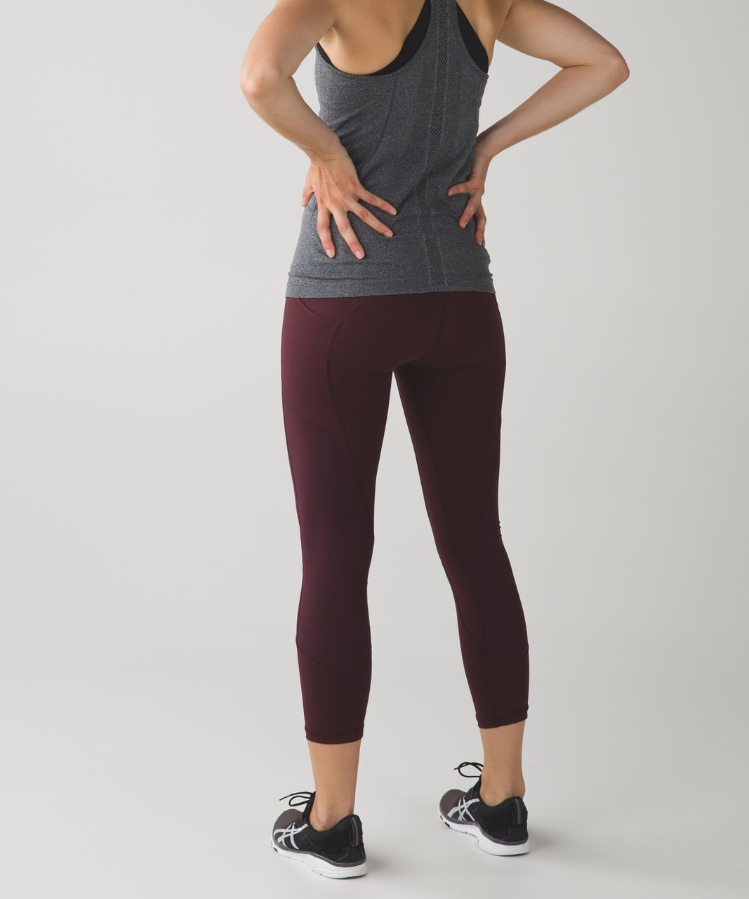 Lululemon All The Right Places Crop - Bordeaux Drama / Black