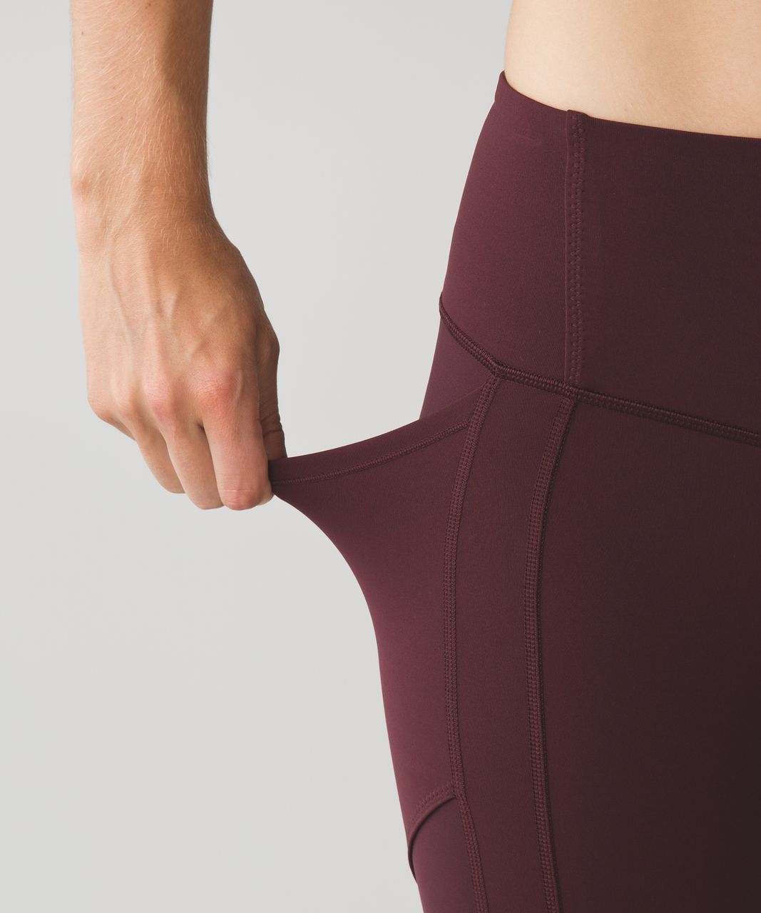 Lululemon All The Right Places Crop - Bordeaux Drama / Black