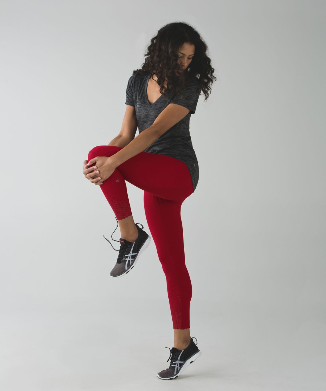 Lululemon Tight Stuff Tight Reflective Leggings Red Size 6 - $65