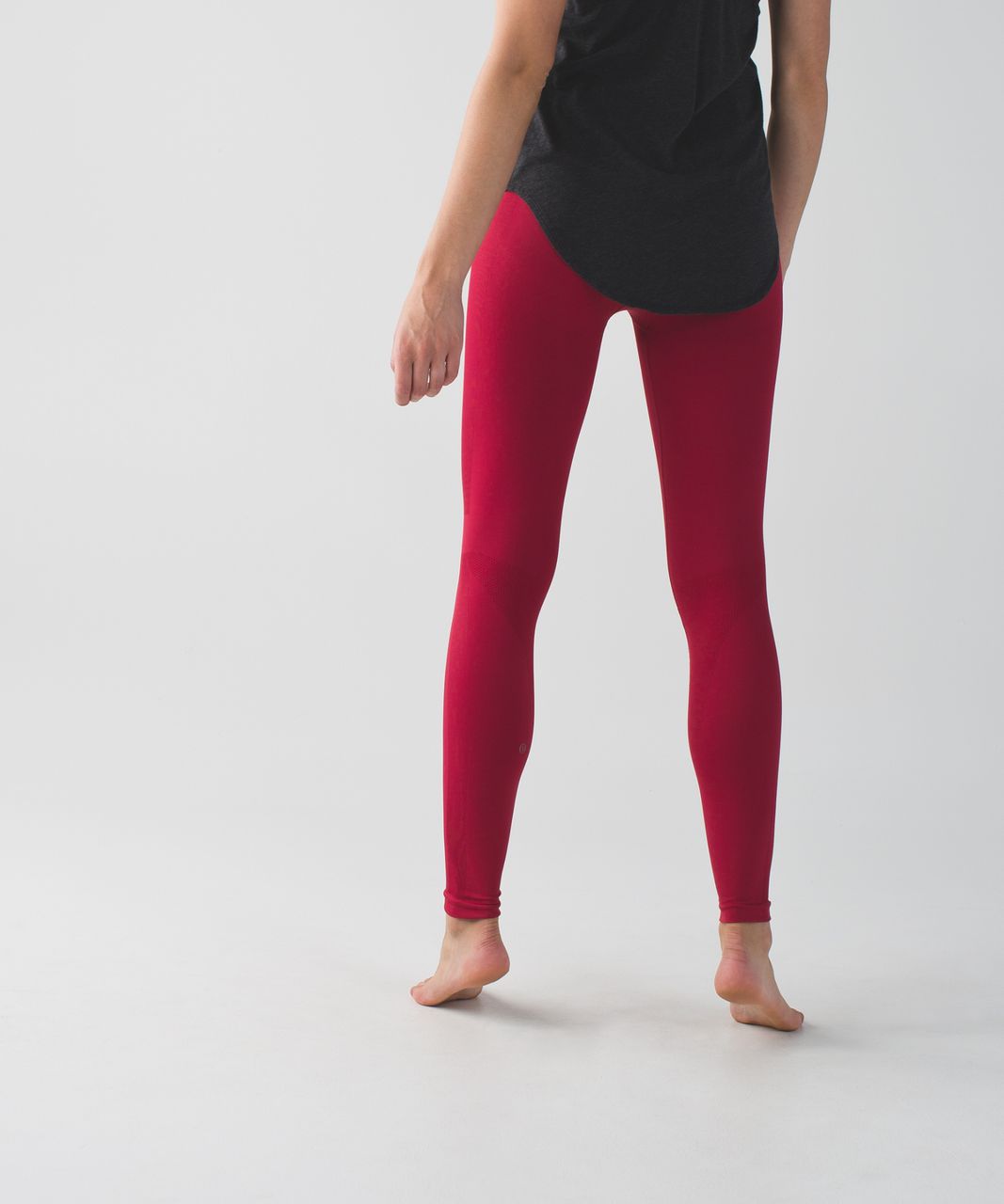 Lululemon Zone In Crop - Cranberry - lulu fanatics