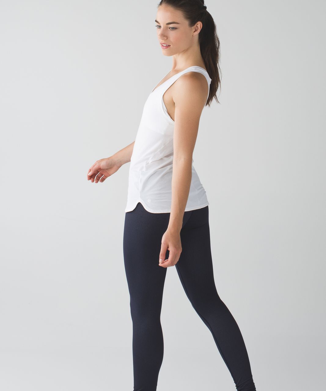 Lululemon Wunder Under Pant III - Naval Blue / White