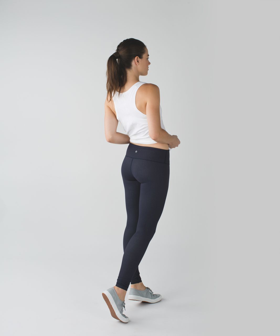 Lululemon Wunder Under Pant III - Naval Blue / White