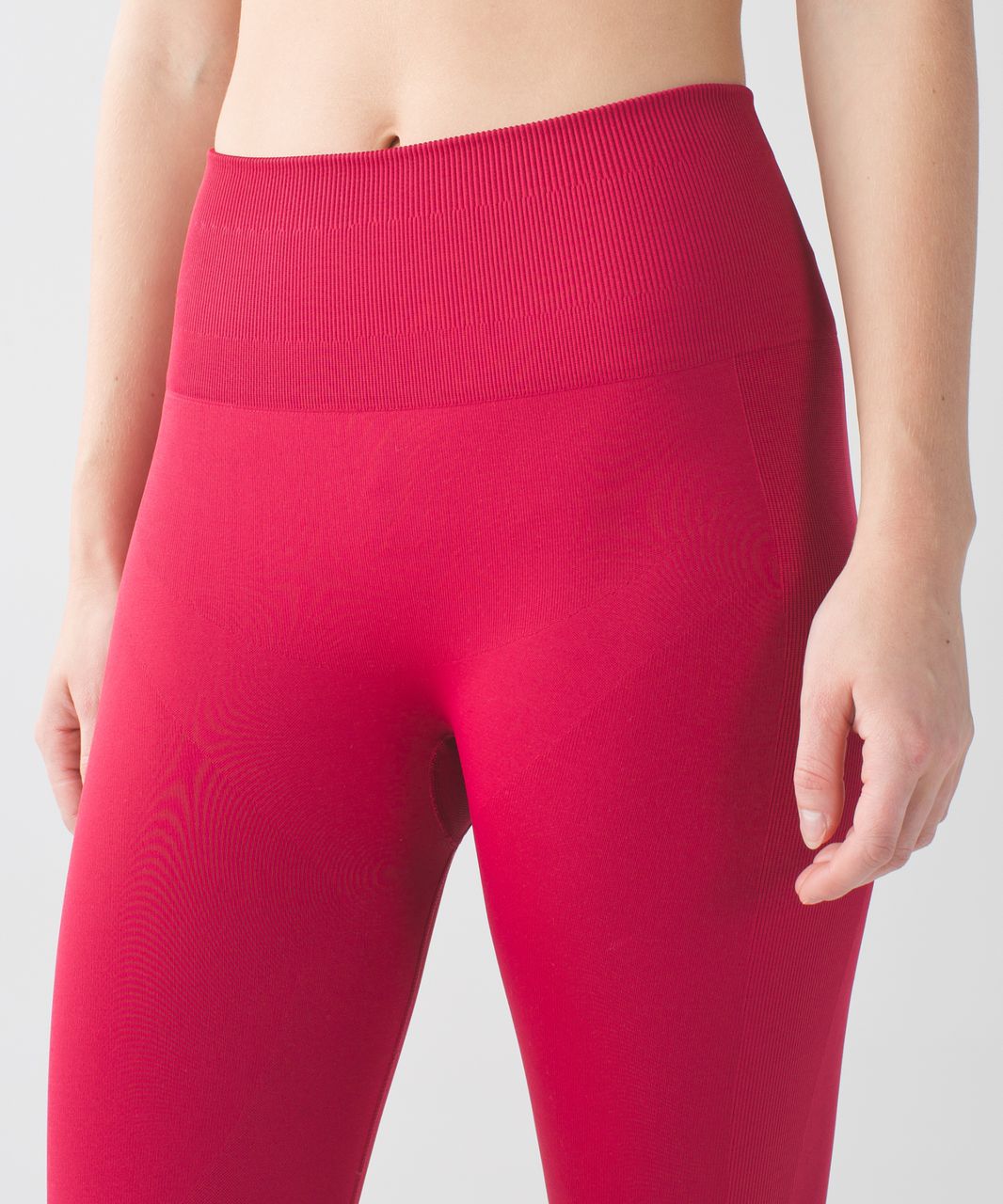 Lululemon Zone In Crop - Cranberry - lulu fanatics